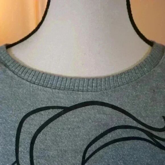 Disney Frozen Elsa Crop Top Sweater, Size M - Picture 7 of 13